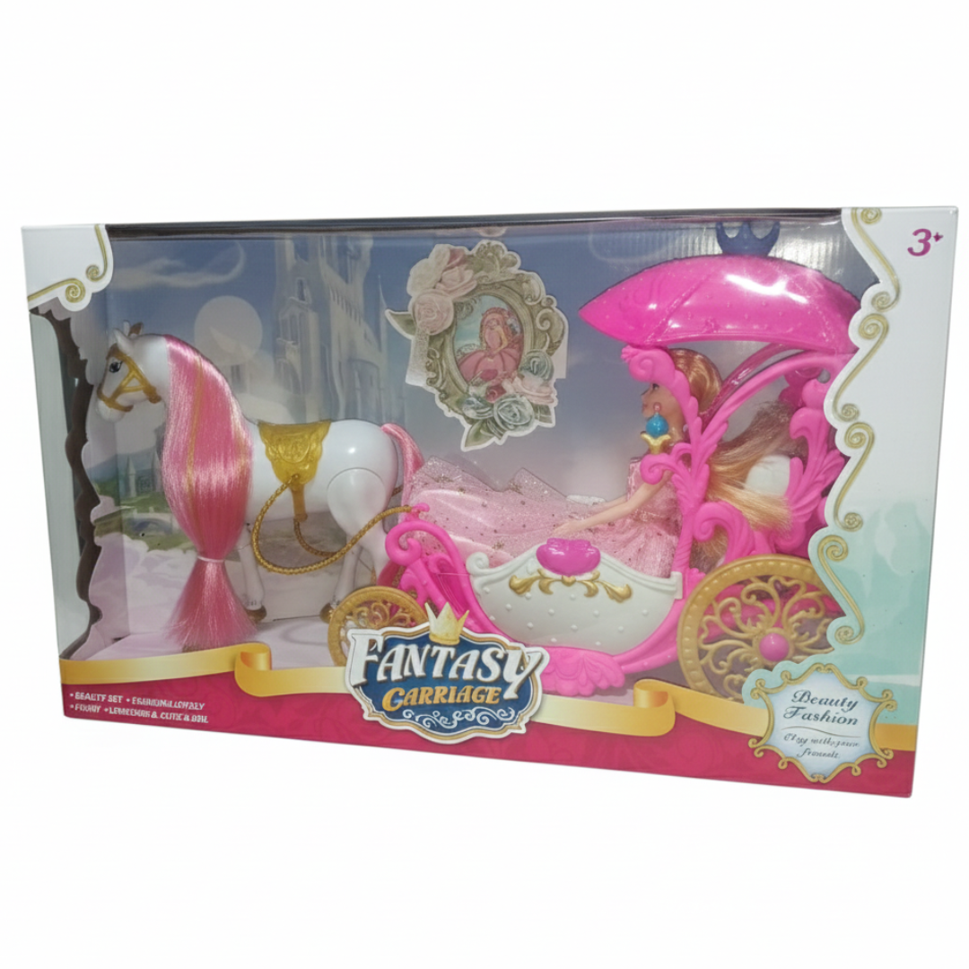 BARBIE PEGASO CON CARRUAJE MUSICAL A BATERÍA PARA NIÑAS PRINCESAS - 4
