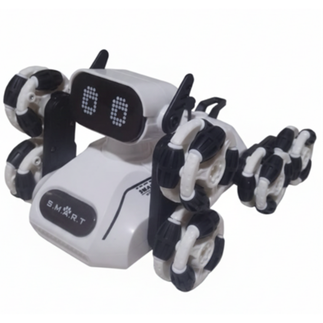 PERRO ROBOT DE 8 LLANTAS JUGUETE ELECTRÓNICO PARA NIÑOS Y NIÑAS / COMPAÑERO PERFECTO INTERACTIVO LUCES GIRO 360° MUSICAL - 4
