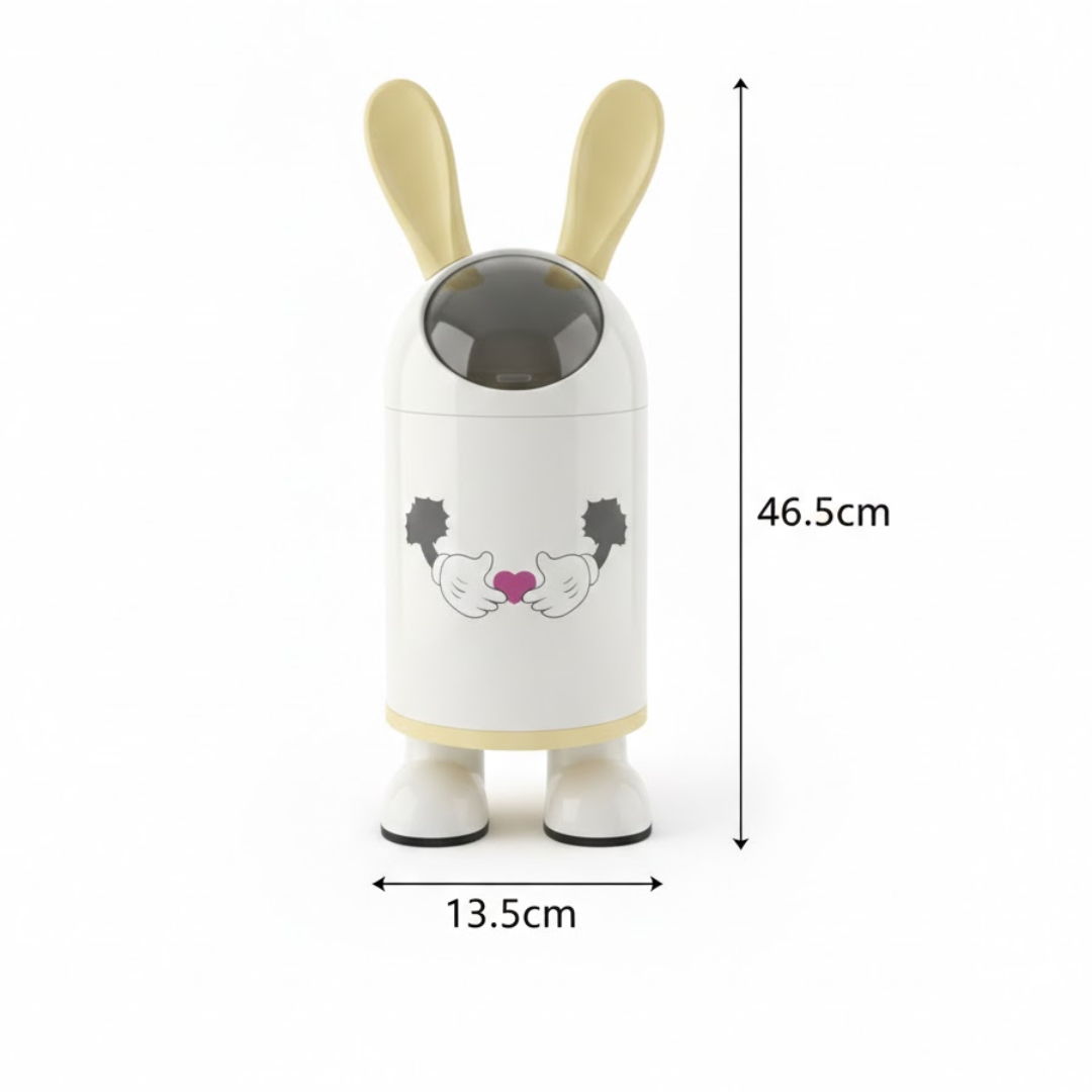 TACHO BOTE DE BASURA DISEÑO KAWAII MICKEY MOUSE CORAZÓN 2 EN 1 INCLUYE OREJAS LARGAS PATITAS - 3