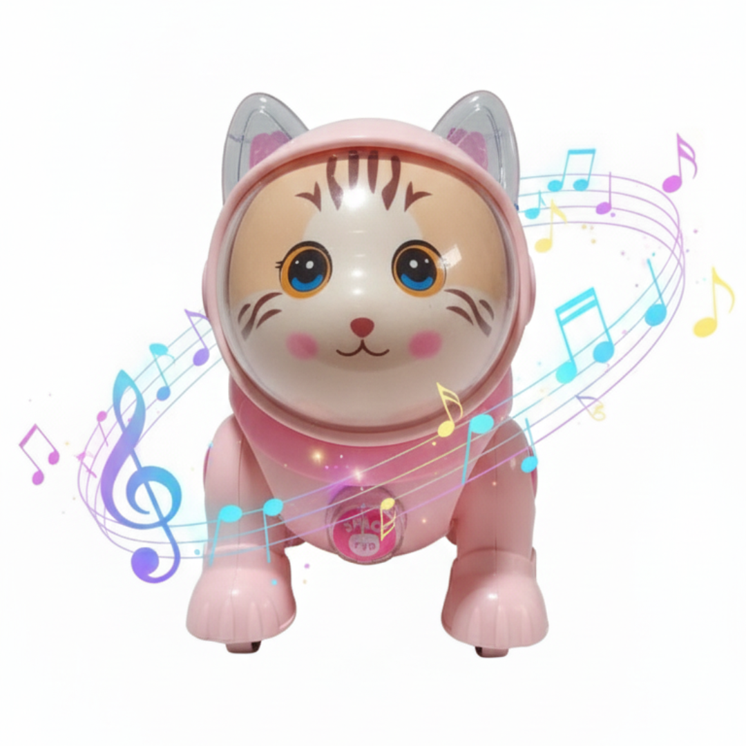 GATO ROBOT ASTRONAUTA MUSICAL CON LUCES Y EFECTO HUMO - 1