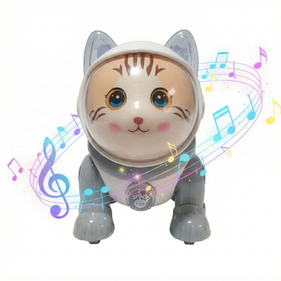 GATO ROBOT MUSICAL PARA NIÑOS CON LUCES Y HUMO - 1
