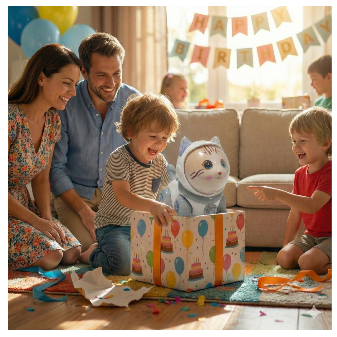 GATO ROBOT MUSICAL PARA NIÑOS CON LUCES Y HUMO - 3