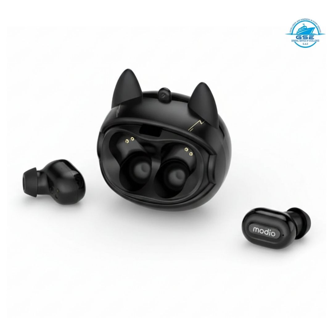 AUDÍFONOS BLUETOOTH TÁCTILES CON ESTUCHE CAMBIA CARITAS Y COLLAR - 2