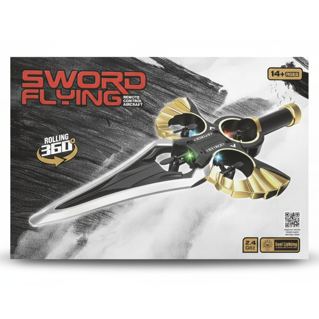 AVION AEROJET PARA NIÑOS DISEÑO ESPADA DRON VOLADOR | CONTROL REMOTO Y SENSOR DE MANO, ACCESORIOS - 5