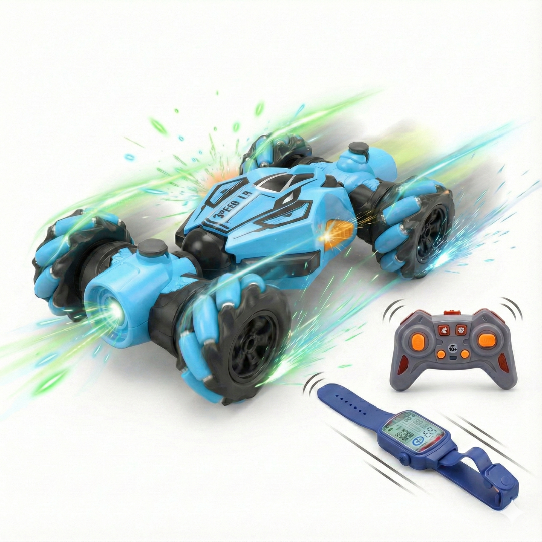 CARRO A CONTROL REMOTO PARA NIÑOS | SENSOR DE MANO, ACROBÁTICO, MUSICAL Y GIRO DE 360° - 1
