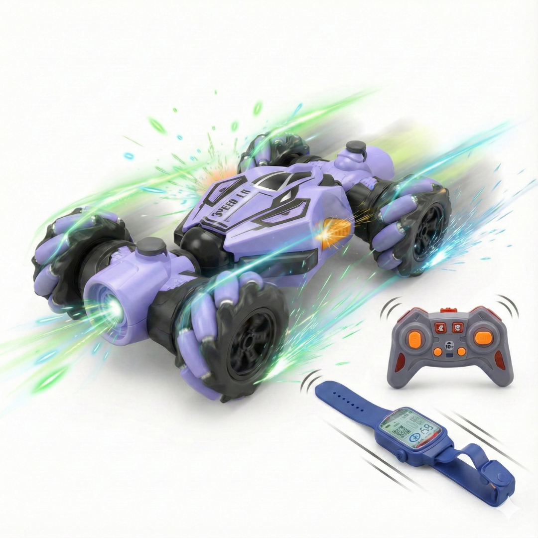 CARRO A CONTROL REMOTO PARA NIÑOS | SENSOR DE MANO, ACROBÁTICO, MUSICAL Y GIRO DE 360° - 1