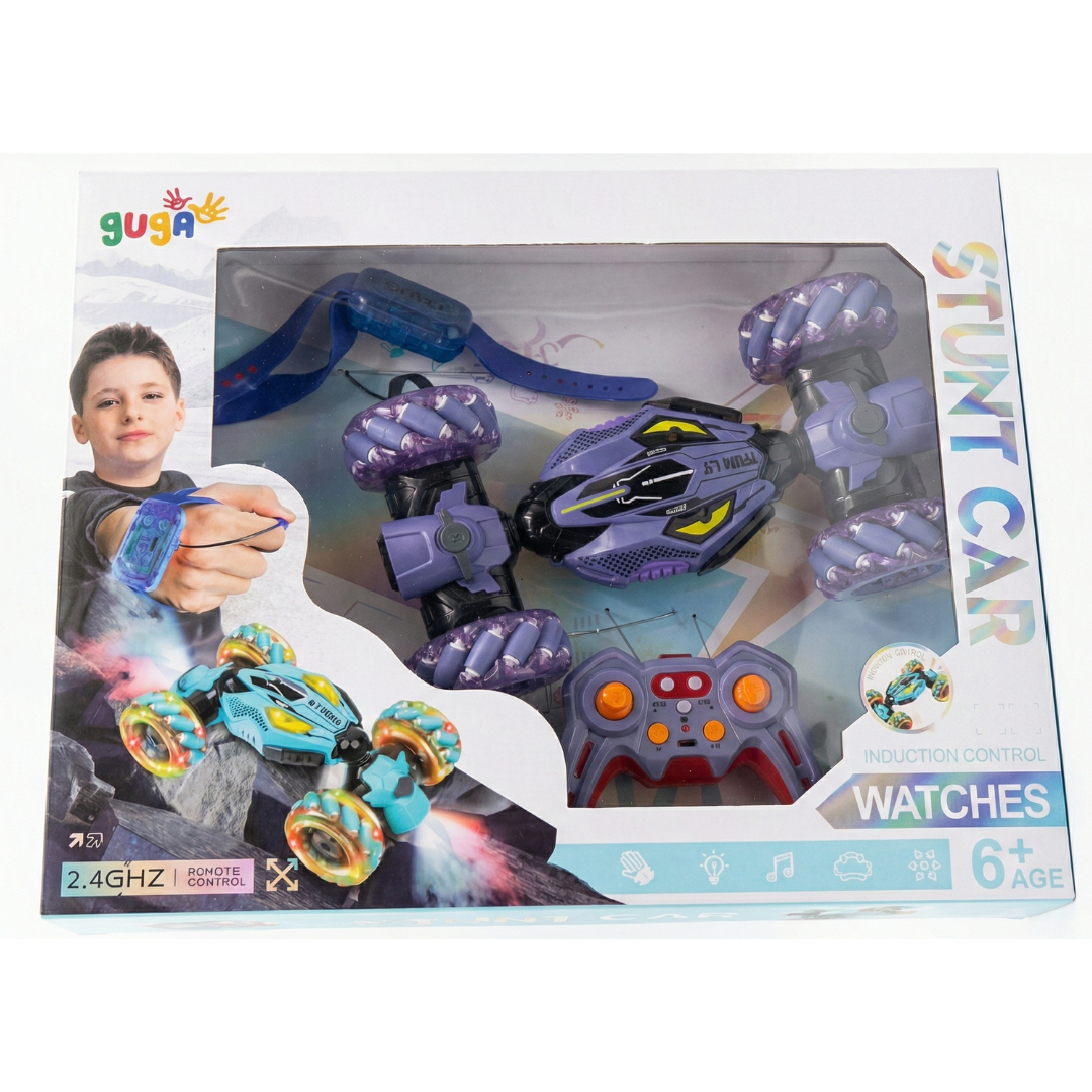 CARRO A CONTROL REMOTO PARA NIÑOS | SENSOR DE MANO, ACROBÁTICO, MUSICAL Y GIRO DE 360° - 3
