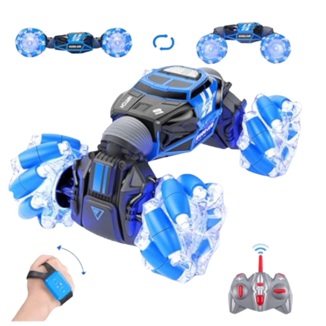 CARRO A CONTROL REMOTO JUGUETE PARA NIÑOS | SENSOR DE MANO, ACROBACIAS, GIRO 360°, DOBLE CARA Y MUSICAL - 1