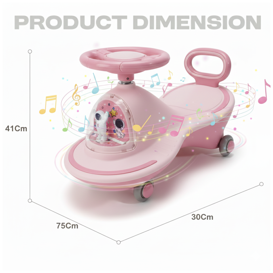 COCHE DE ARRASTRE PARA NIÑOS Y NIÑAS CORREPASILLOS / MUSICAL LUCES LED RUEDAS Y GIRO 360° DISEÑO ASTRONAUTA - 2