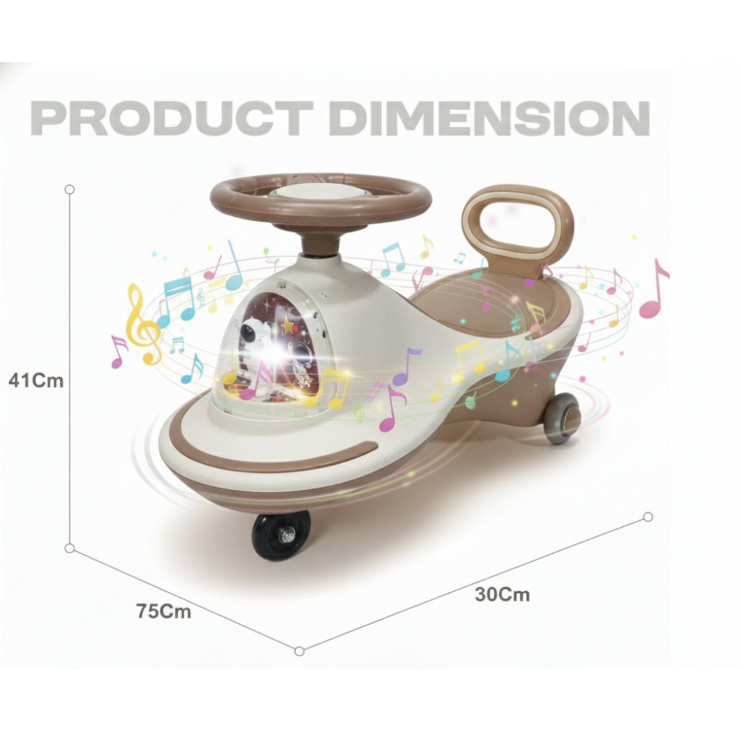 COCHE DE ARRASTRE PARA NIÑOS Y NIÑAS CORREPASILLOS / MUSICAL LUCES LED RUEDAS Y GIRO 360° DISEÑO ASTRONAUTA - 2