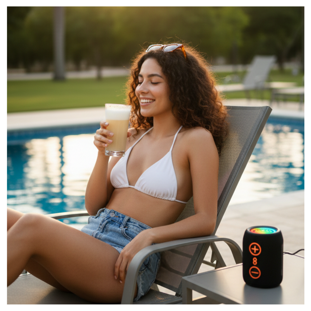 PARLANTE BLUETOOTH KIMISO RECARGABLE PORTÁTIL LUCES LED RGB BOCINA INALÁMBRICA KMS-808 - 3