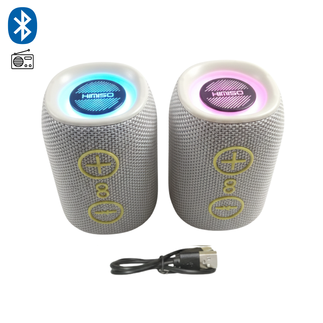 PARLANTE BLUETOOTH KIMISO RECARGABLE PORTÁTIL LUCES LED RGB BOCINA INALÁMBRICA KMS-808 - 3