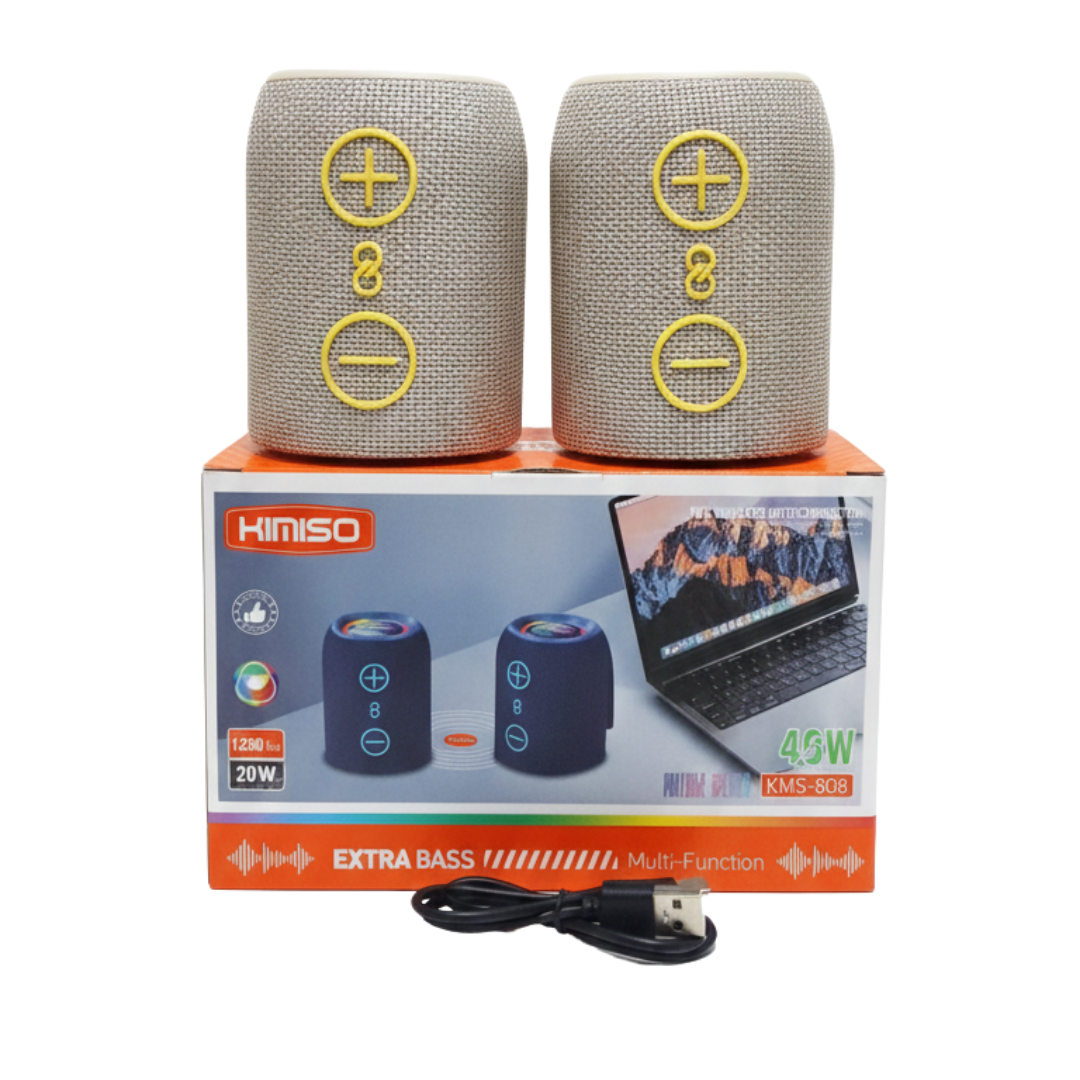 PARLANTE BLUETOOTH KIMISO RECARGABLE PORTÁTIL LUCES LED RGB BOCINA INALÁMBRICA KMS-808 - 6