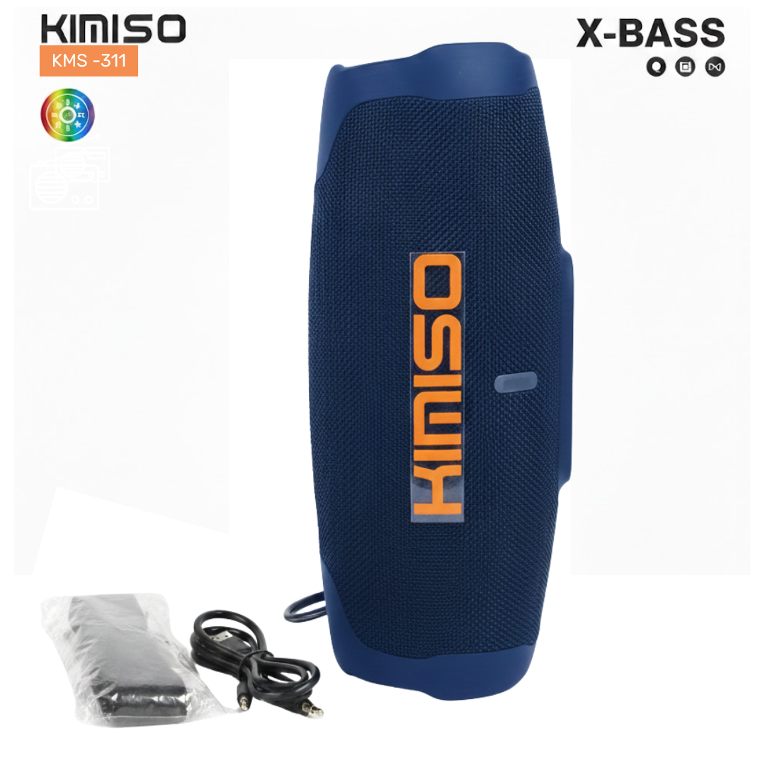 PARLANTE BLUETOOTH KIMISO RECARGABLE PORTÁTIL LUCES LED RGB BOCINA INALÁMBRICA KMS-311 - 1