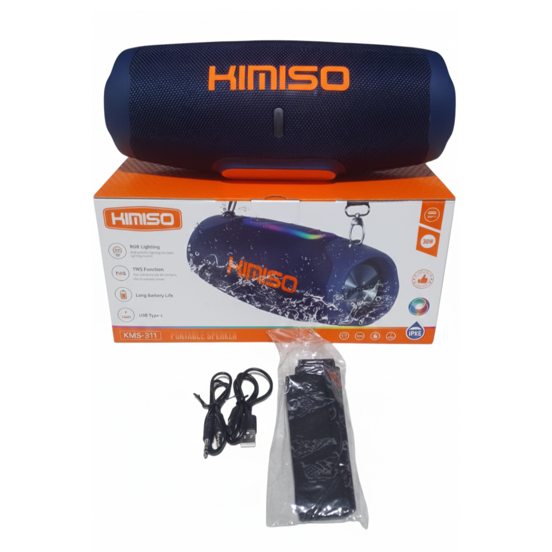 PARLANTE BLUETOOTH KIMISO RECARGABLE PORTÁTIL LUCES LED RGB BOCINA INALÁMBRICA KMS-311 - 6