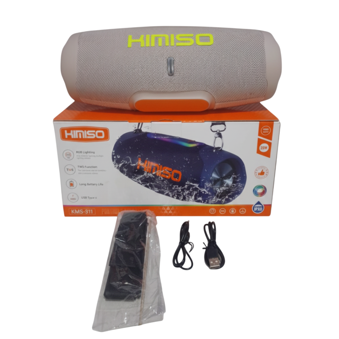 PARLANTE BLUETOOTH KIMISO RECARGABLE PORTÁTIL LUCES LED RGB BOCINA INALÁMBRICA KMS-311 - 6