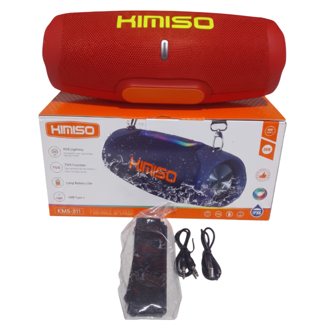 PARLANTE BLUETOOTH KIMISO KMS-311 RECARGABLE CON LUCES RGB - 6