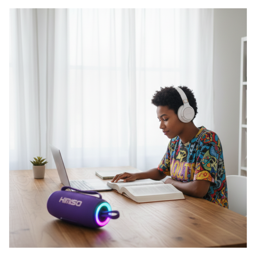 PARLANTE BLUETOOTH KIMISO KMS-279 PORTÁTIL CON LUCES LED RGB - 4