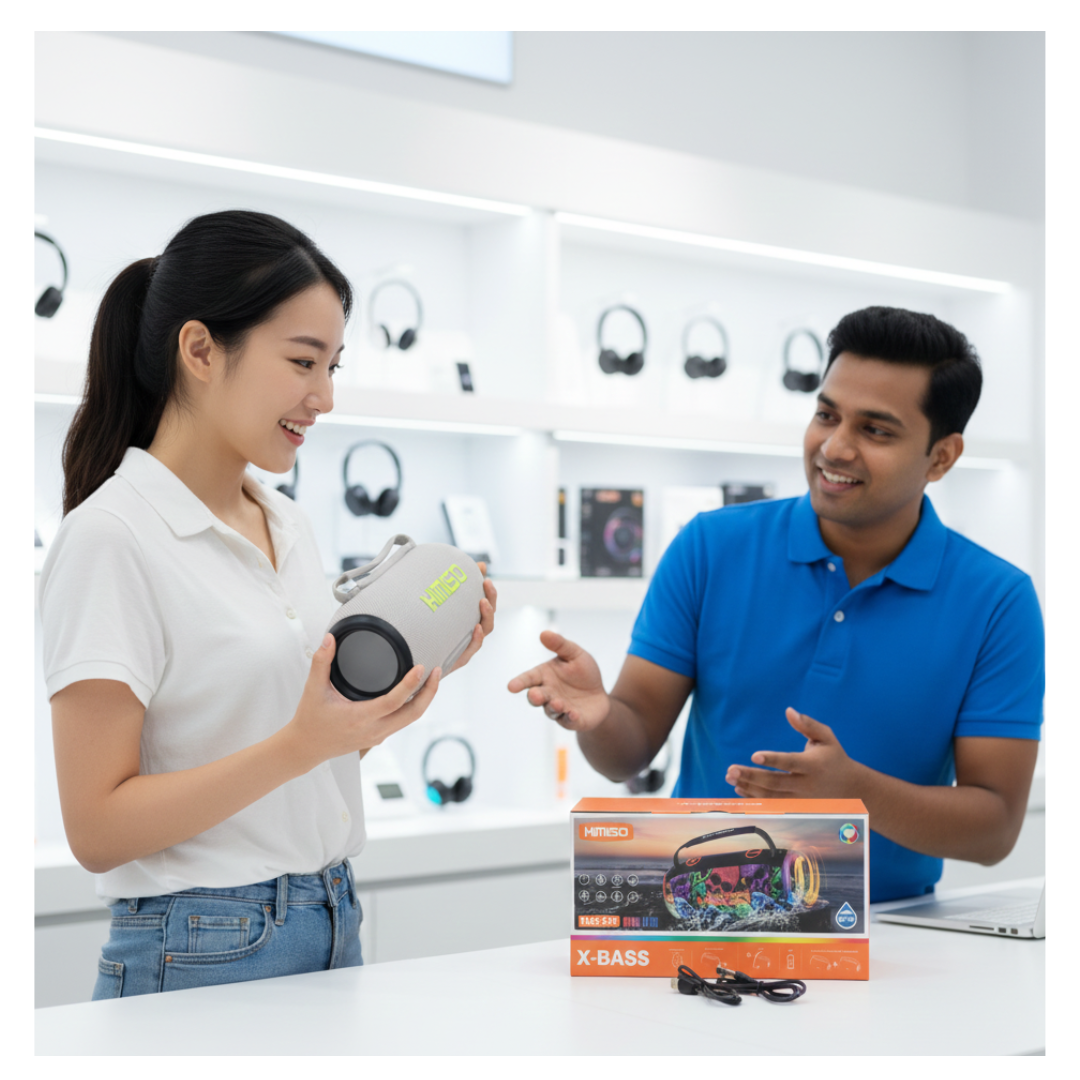 PARLANTE BLUETOOTH KIMISO RECARGABLE PORTÁTIL LUCES LED RGB BOCINA INALÁMBRICA KMS-279 - 4