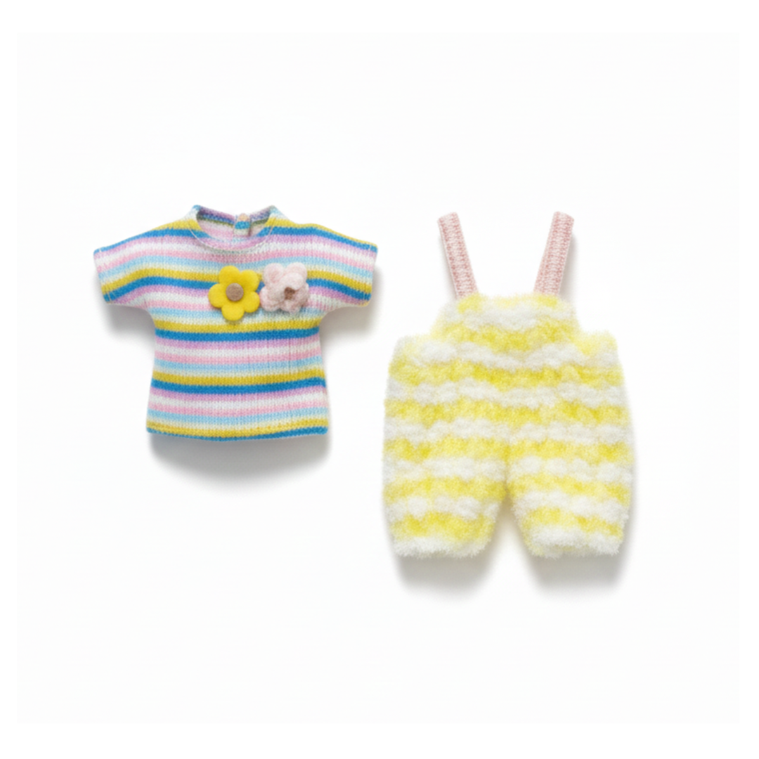 ROPA PARA LABUBU 2 PIEZAS CONJUNTO FLORAL SUPER KAWAII / REMOVIBLE COLECCIONABLE THE MONSTER COLLECTION - 2