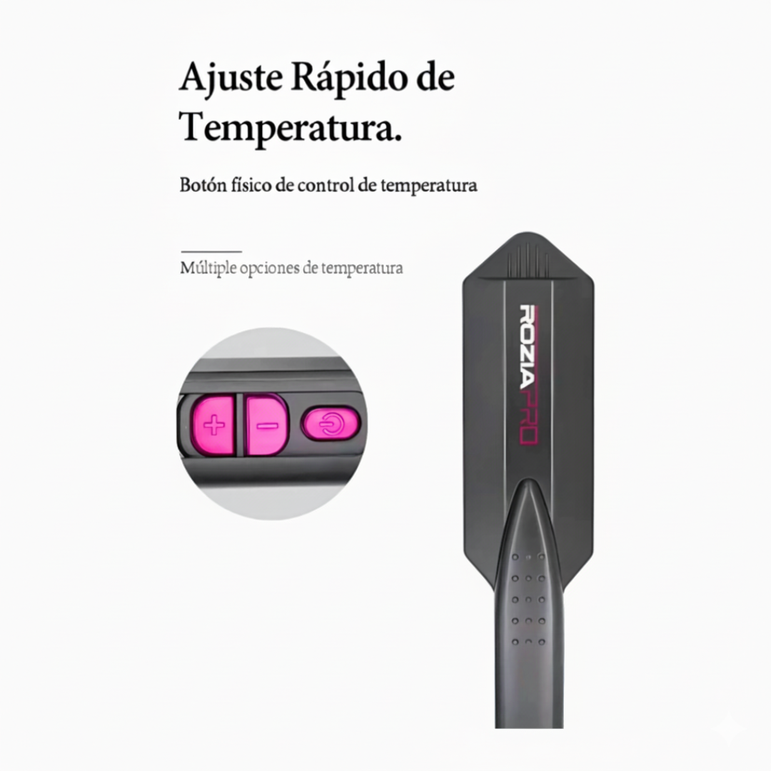 PLANCHA ALISADORA Y RIZADORA ROZIA CABELLO PROFESIONAL / PRO HR589 - 5