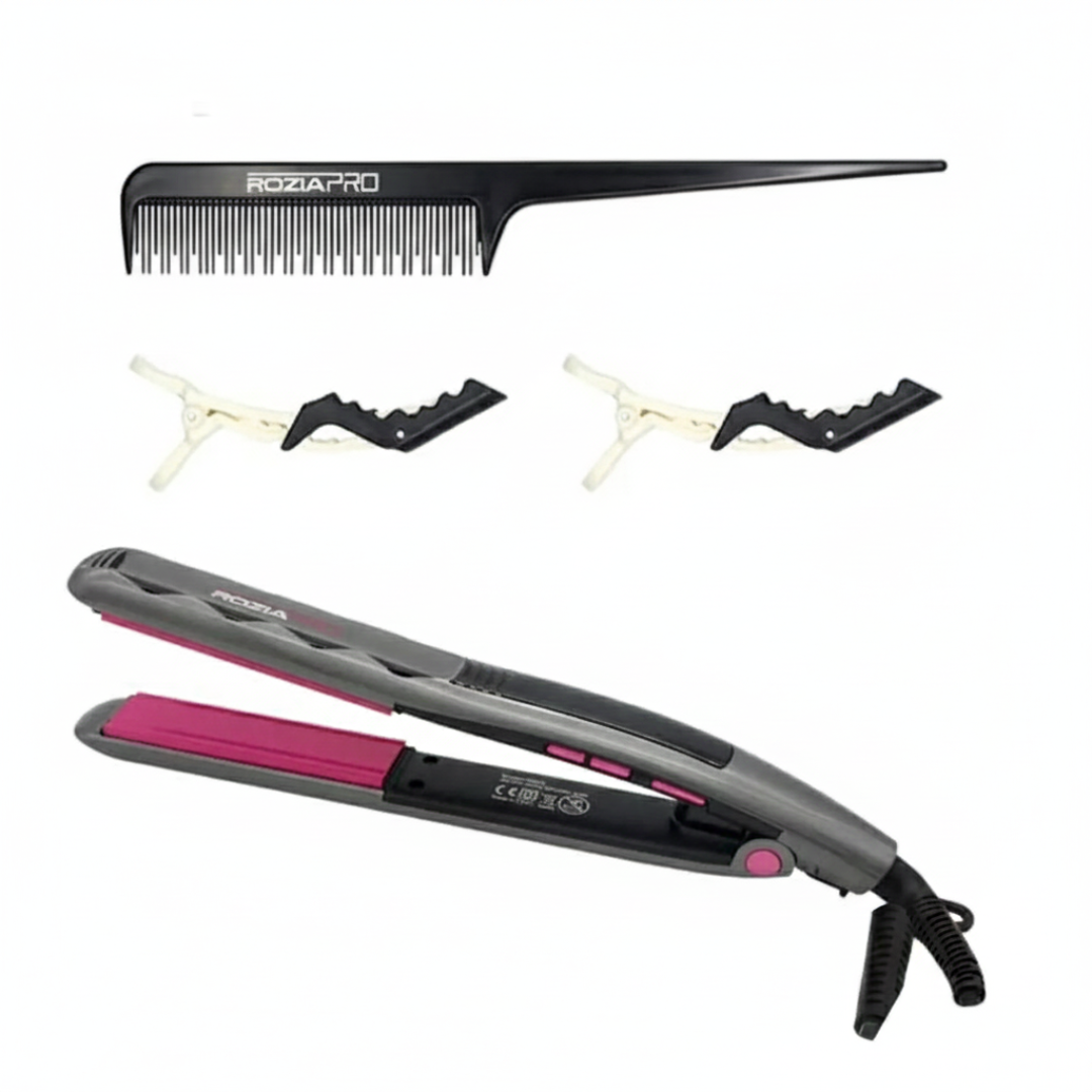 PLANCHA ALISADORA Y RIZADORA ROZIA CABELLO PROFESIONAL / PRO HR589 - 7