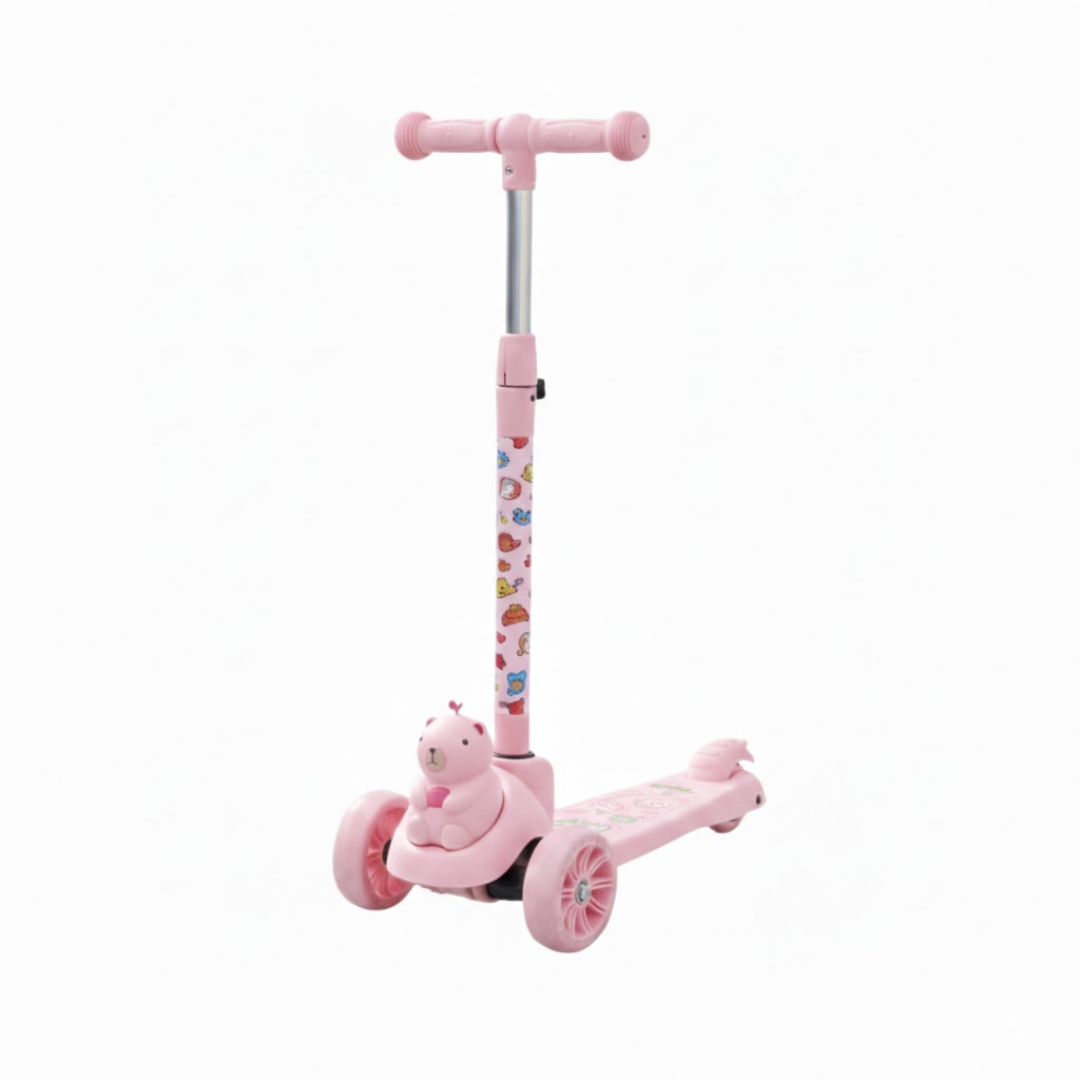 SCOOTER MONOPATÍN PARA NIÑOS Y NIÑAS DISEÑO CAPIBARA KAWAII / ALUMINIO PLEGABLE ANTIDESLIZANTE - 1