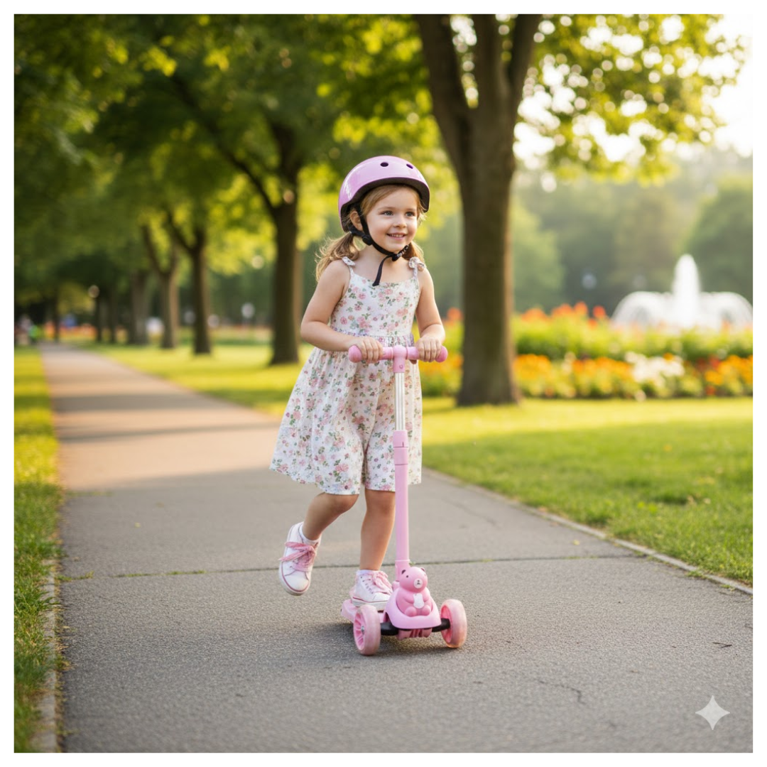 SCOOTER MONOPATÍN PARA NIÑOS Y NIÑAS DISEÑO CAPIBARA KAWAII / ALUMINIO PLEGABLE ANTIDESLIZANTE - 2