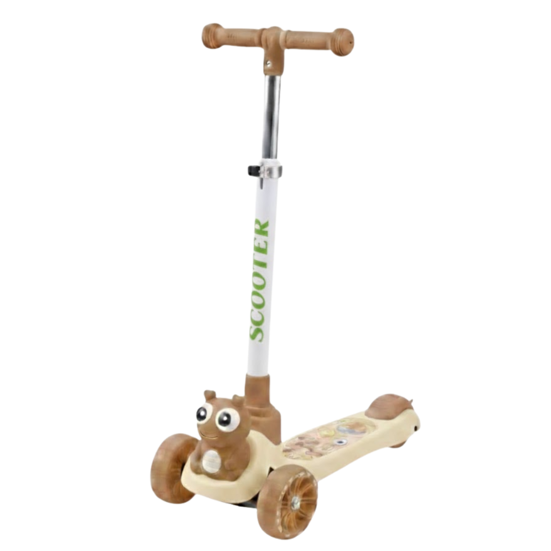 SCOOTER MONOPATÍN PARA NIÑOS Y NIÑAS DISEÑO RANA KAWAII / ALUMINIO PLEGABLE ANTIDESLIZANTE - 1