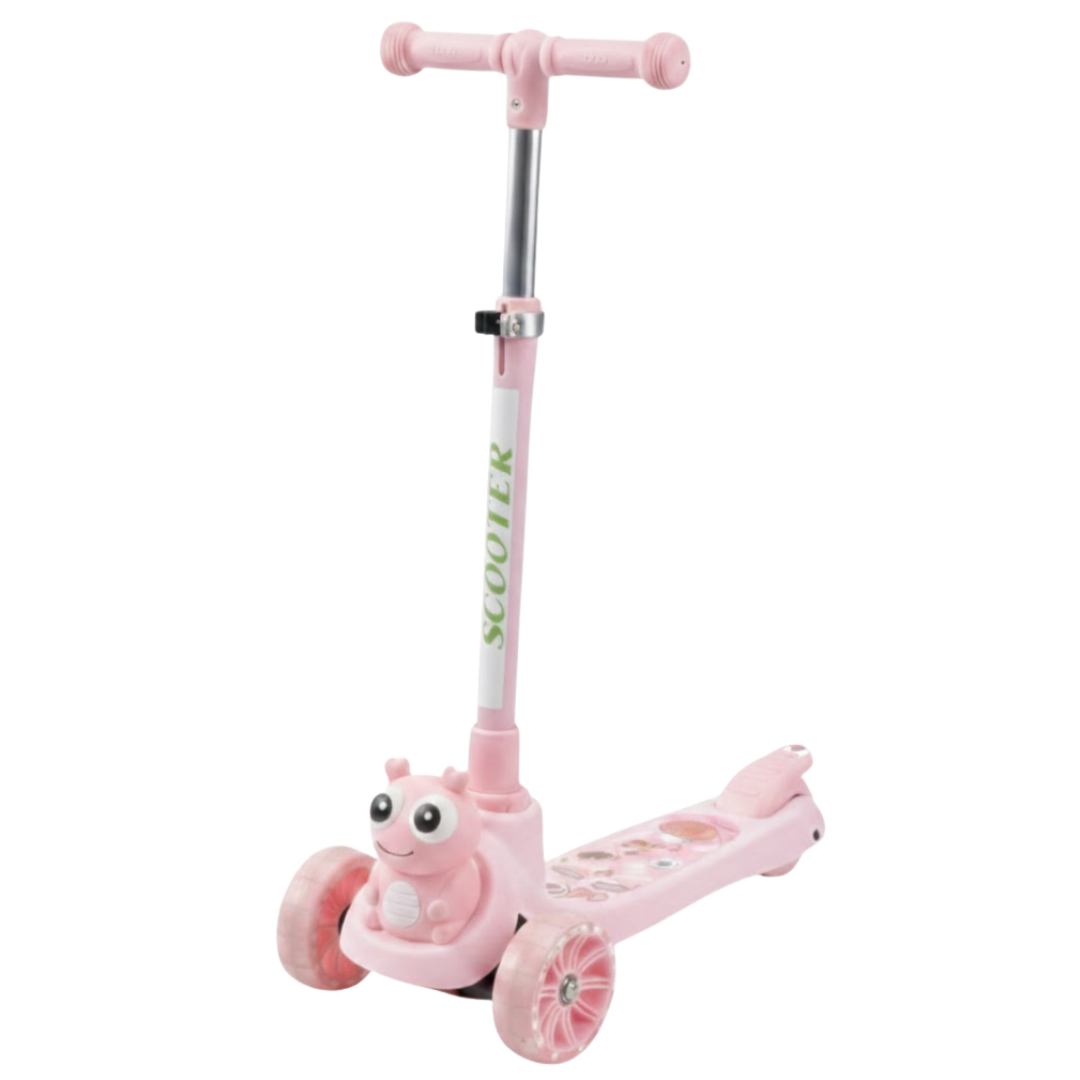 SCOOTER MONOPATÍN PARA NIÑOS Y NIÑAS DISEÑO RANA KAWAII / ALUMINIO PLEGABLE ANTIDESLIZANTE - 1