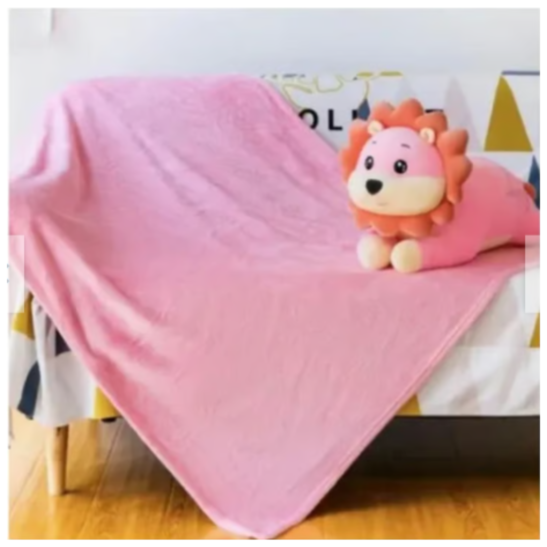 PELUCHE LEONCITO CON MANTA SUAVE INTERNA FELPA - 4