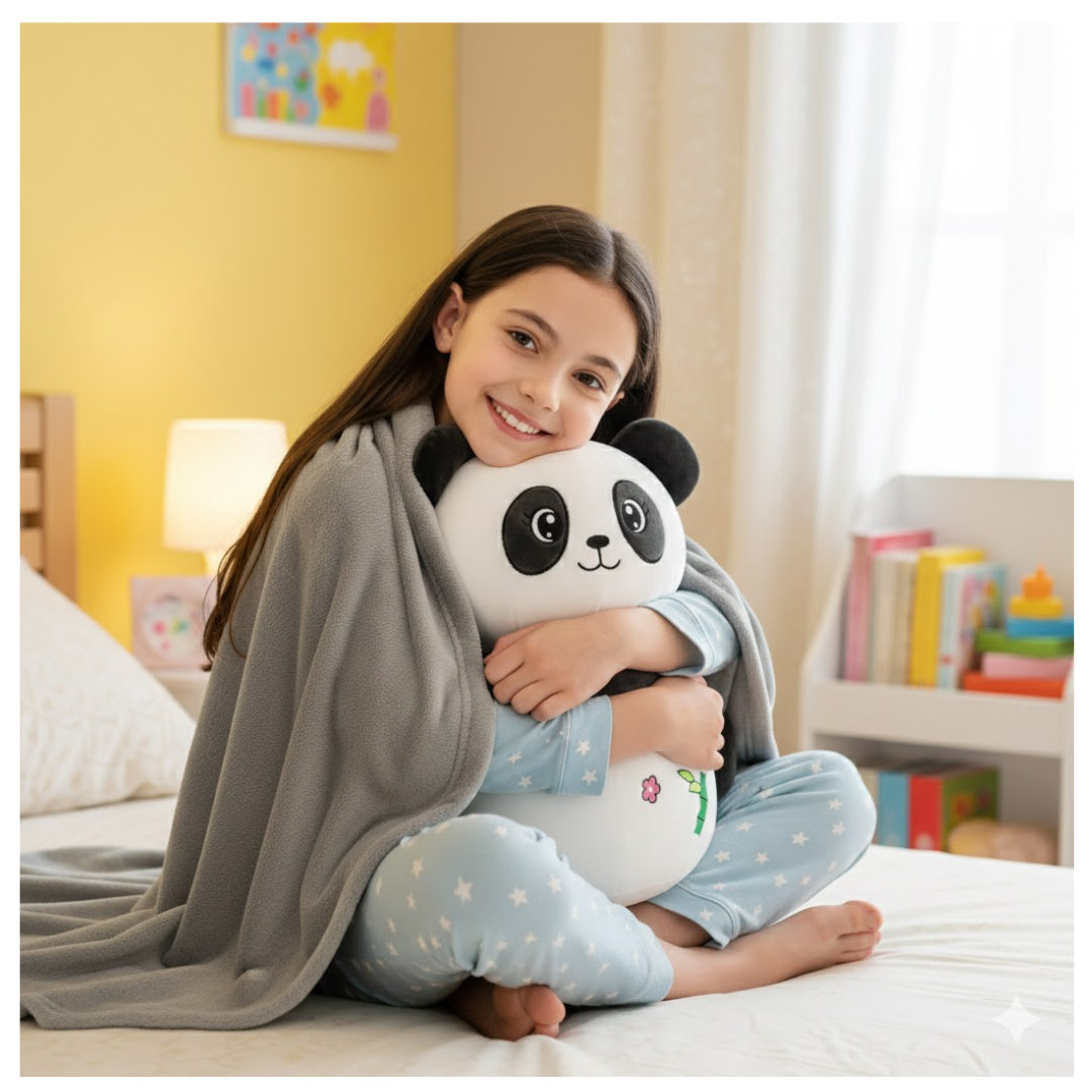 PELUCHE PANDITA TIERNO CON MANTA TELA SUAVE - 2