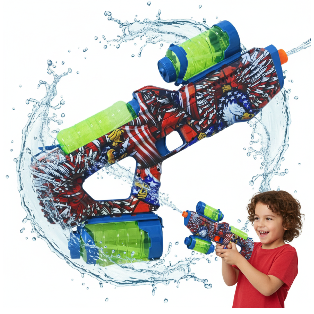 PISTOLA DE AGUA MERCURY JUGUETE PARA NIÑOS Y ADULTOS + ACCESORIOS / DIVERSIÓN VERANO CARNAVAL - 1