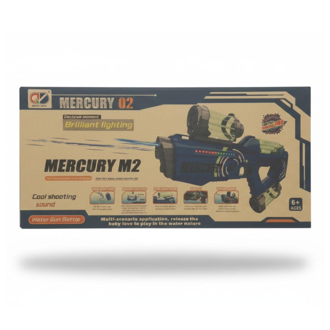 PISTOLA DE AGUA MERCURY JUGUETE PARA NIÑOS Y ADULTOS + ACCESORIOS / DIVERSIÓN VERANO CARNAVAL - 5