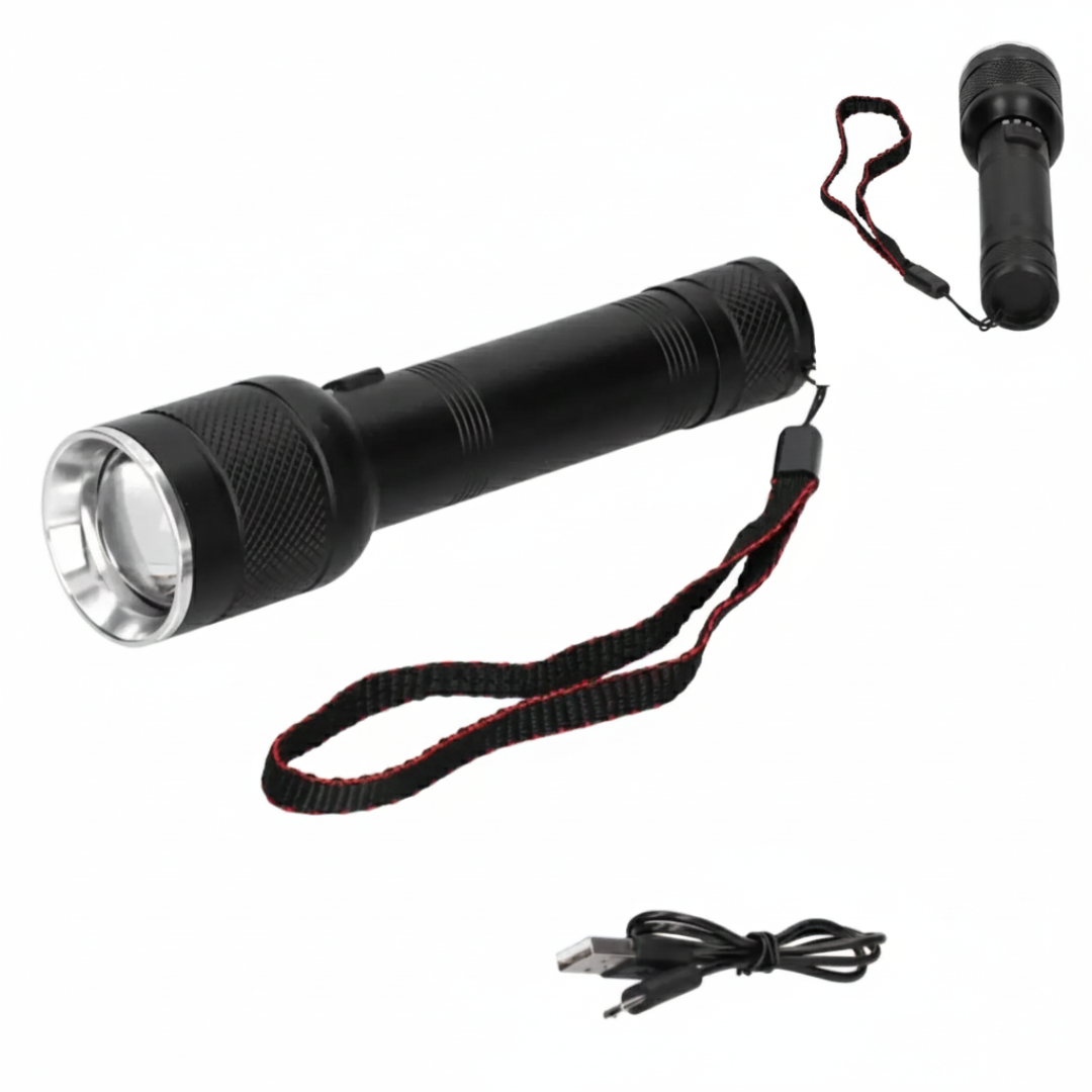 LINTERNA TÁCTICA RECARGABLE 2000LM P50 DE LUZ POTENTE - 6