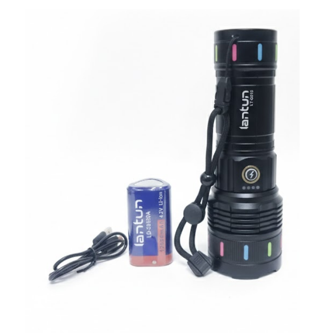 LINTERNA DE MANO TÁCTICA PROFESIONAL DE EMERGENCIA PORTÁTIL LUZ POTENTE / LANTUN LTG - 513 / MALETÍN PORTABLE - 2