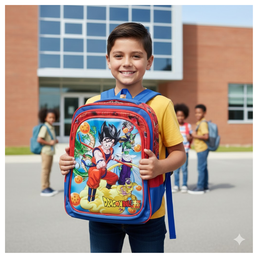 MOCHILA PARA NIÑAS Y NIÑOS DISEÑO DRAGON BALL Z / OFICIO / REGRESO A CLASES INFANTIL - 5