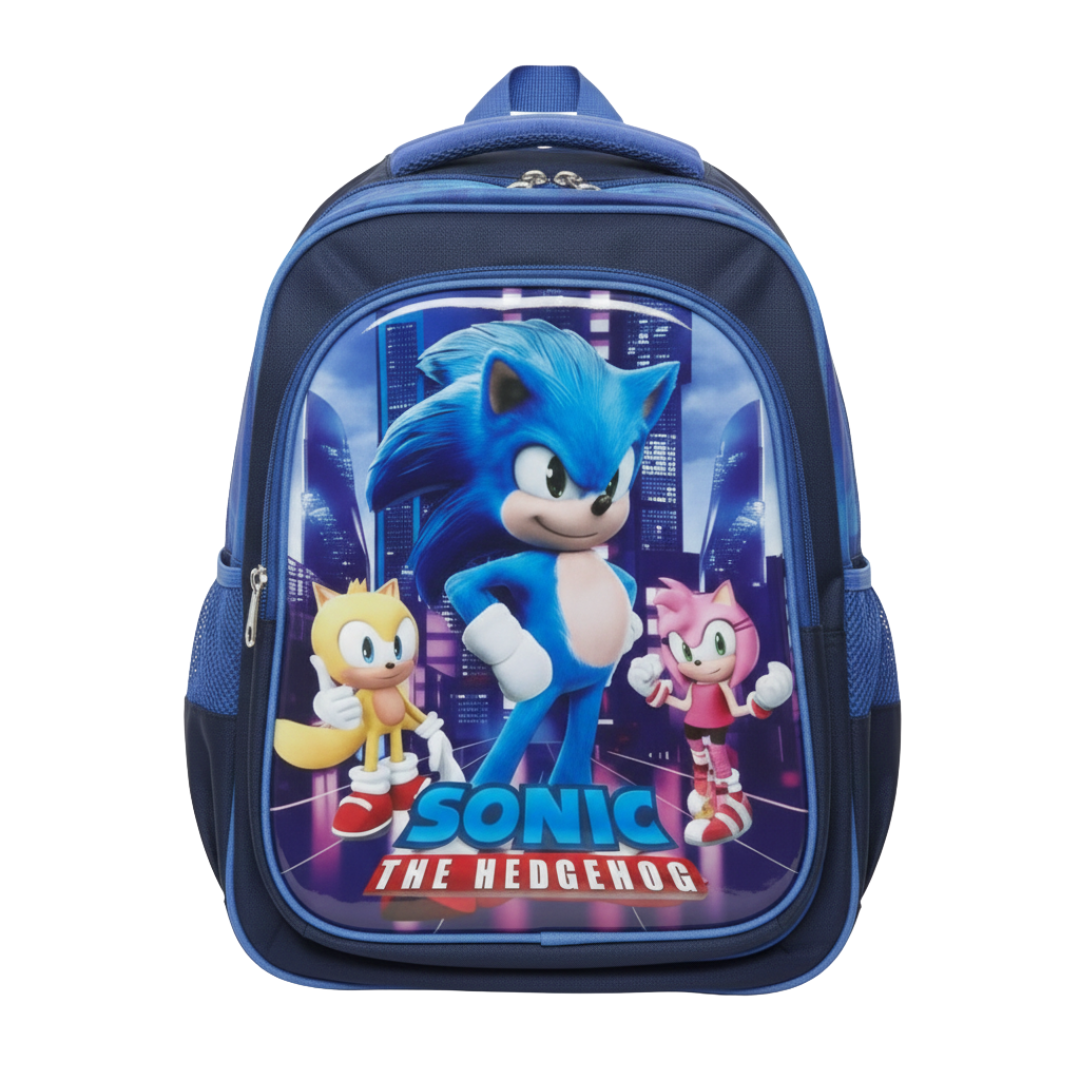 MOCHILA PARA NIÑAS Y NIÑOS DISEÑO SONIC EL ERIZO / OFICIO / REGRESO A CLASES INFANTIL - 1
