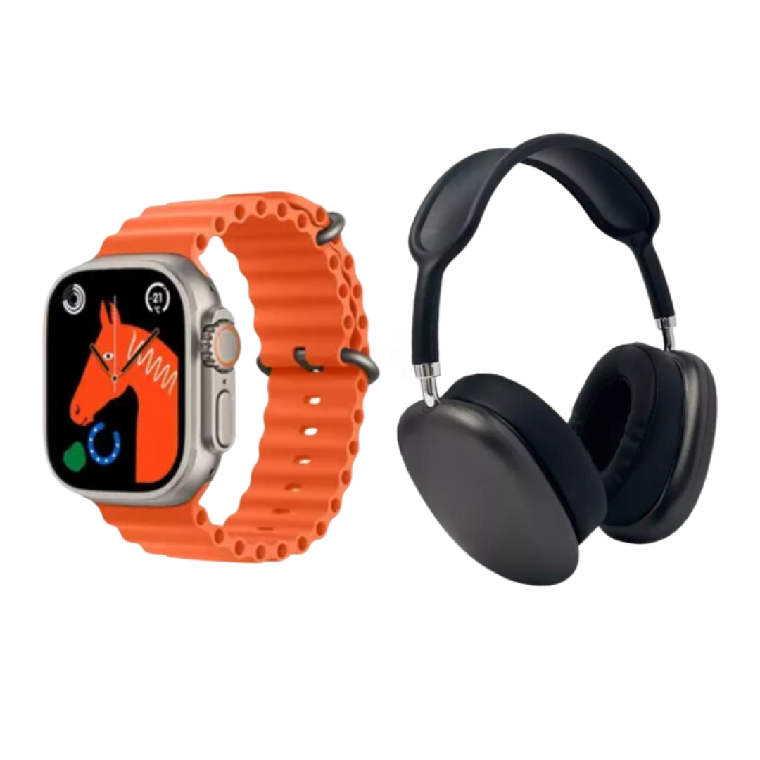 SET 2 EN 1 SMARTWATCH Y AUDÍFONOS P9 BLUETOOTH CON LLAMADAS - 1