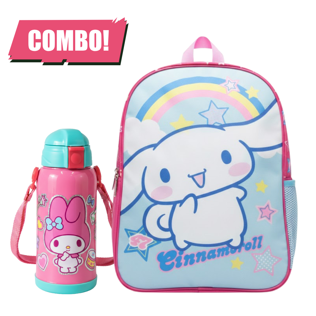 MOCHILA CINAMON  3 EN 1 MULTIPACK PARA NIÑOS Y NIÑAS CON TOMA TODO CAÑA ESCOLAR /  REGRESO A CLASES - 1