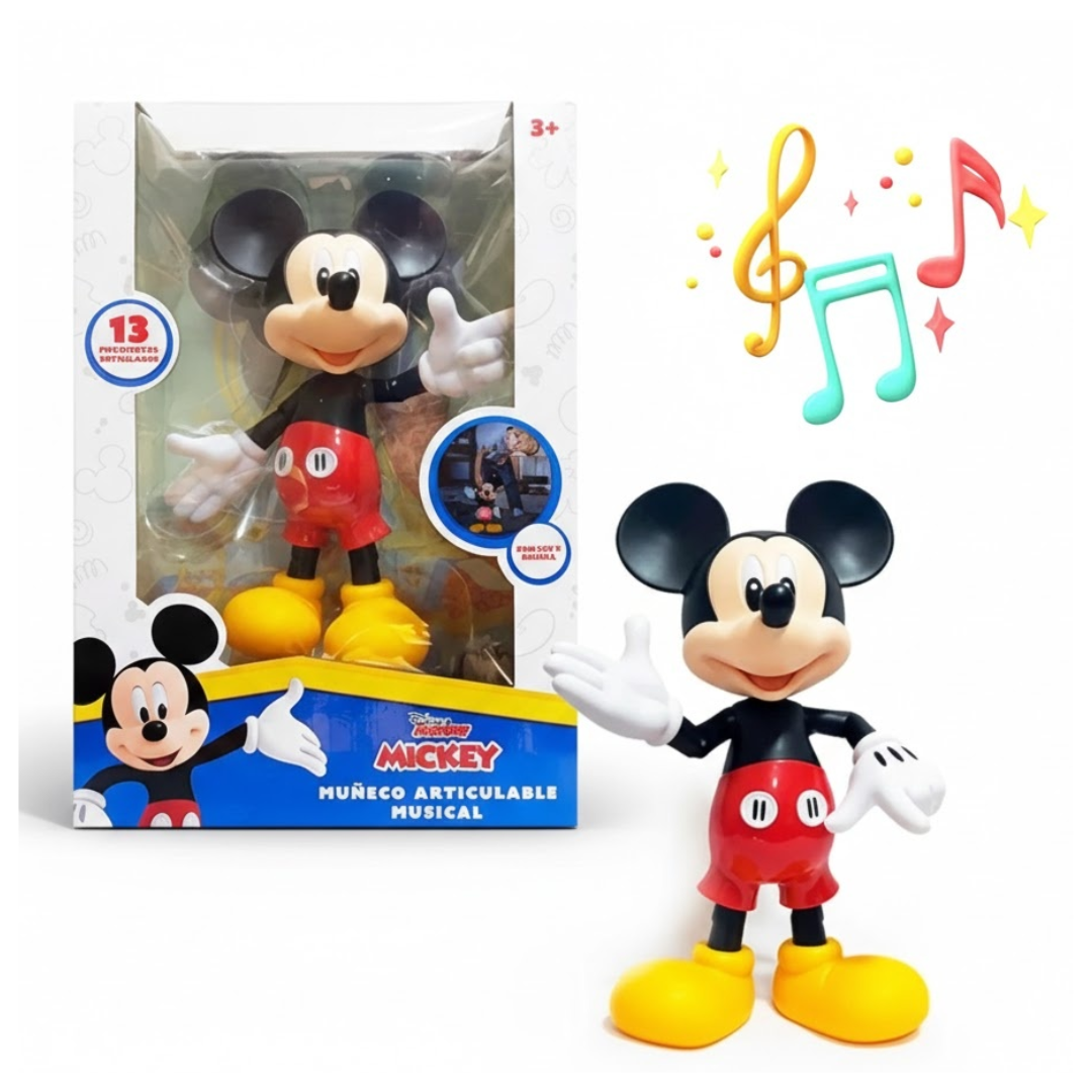 FIGURA MICKEY MOUSE ARTICULABLE MUSICAL CON MOVIMIENTO DISNEY - 1