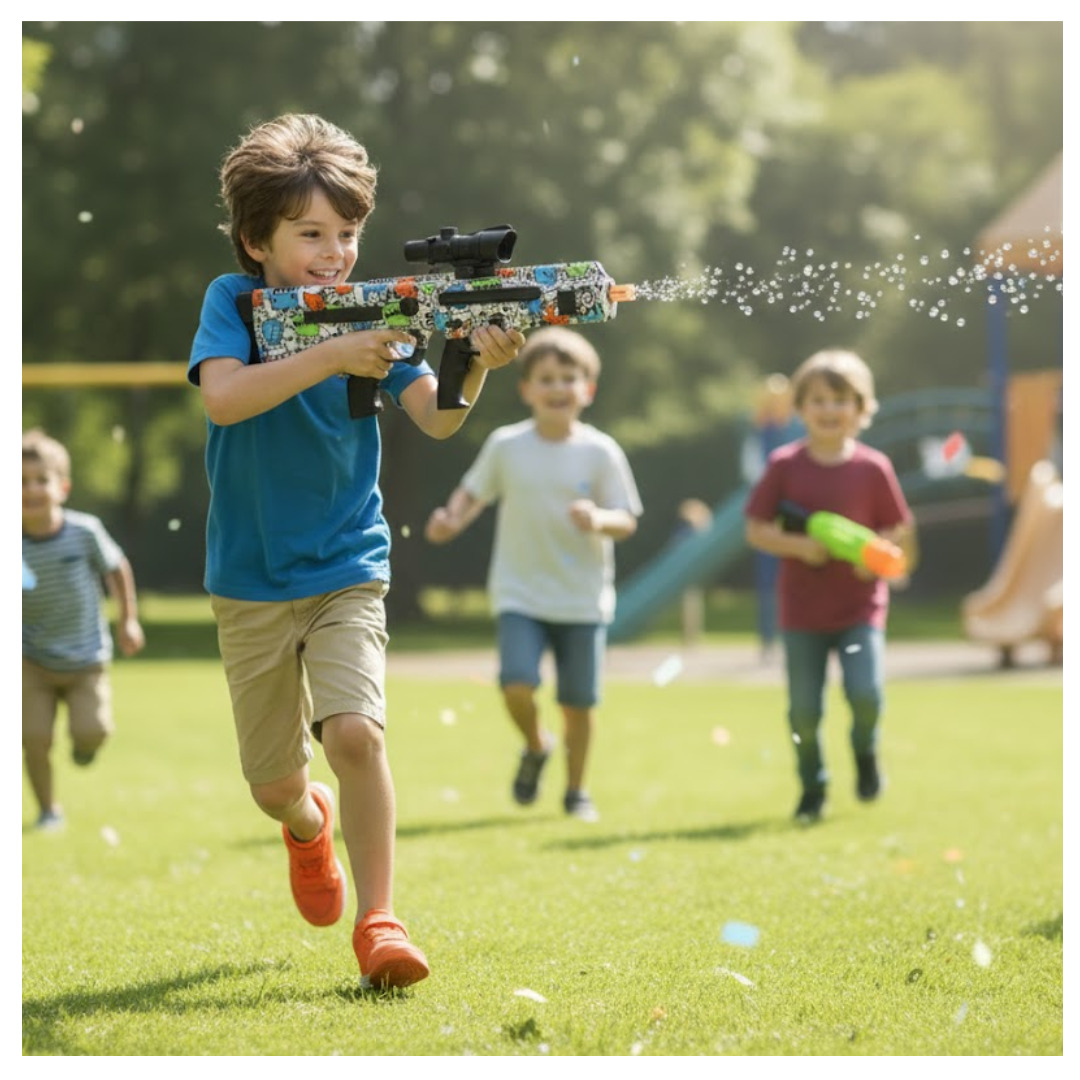 JUGUETE PISTOLA LANZADOR DE HIDROGEL PARA NIÑOS Y ADULTOS BALINES DE GEL RECARGABLE / ACCESORIOS LENTES Y MÁS - 2