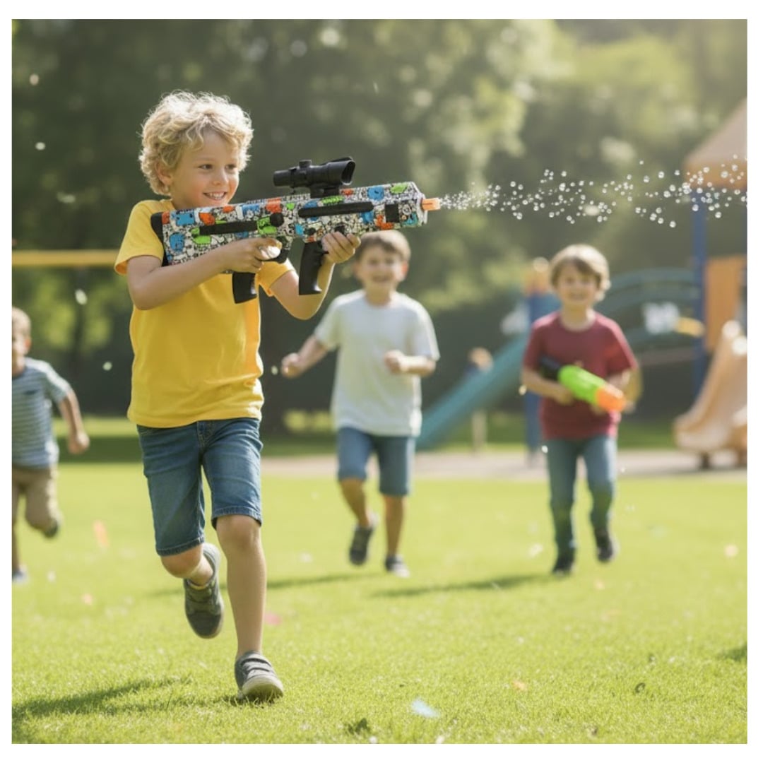 JUGUETE PISTOLA LANZADOR DE HIDROGEL PARA NIÑOS Y ADULTOS BALINES DE GEL RECARGABLE / ACCESORIOS LENTES Y MÁS - 2