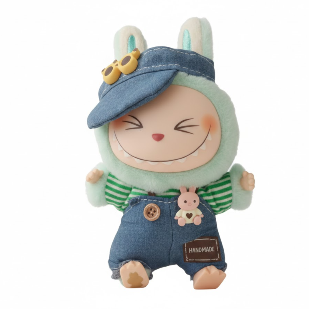 ROPA PARA LABUBU 2 PIEZAS CONJUNTO CASUAL + GORRO SUPER KAWAII REMOVIBLE - 1