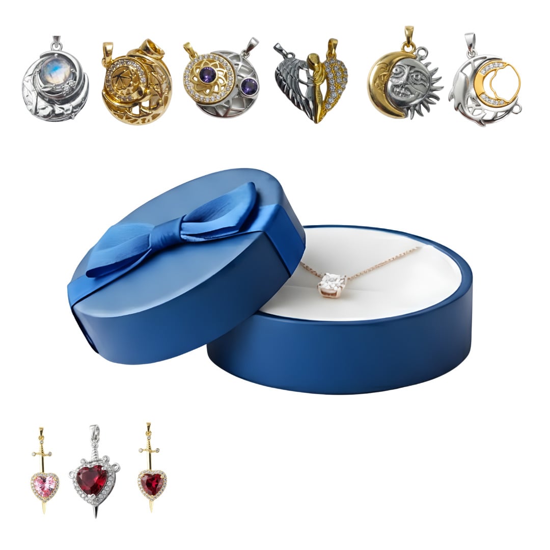 COFRE CON COLLAR JUEGO DE COLLARES PARA PAREJAS / REGALO PERFECTO PARA TU PAREJA - 1