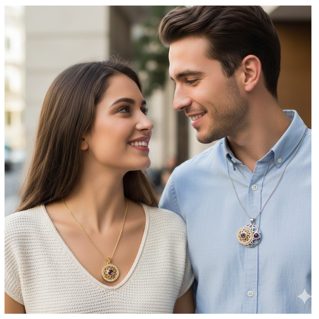 COFRE CON COLLAR JUEGO DE COLLARES PARA PAREJAS / REGALO PERFECTO PARA TU PAREJA - 3