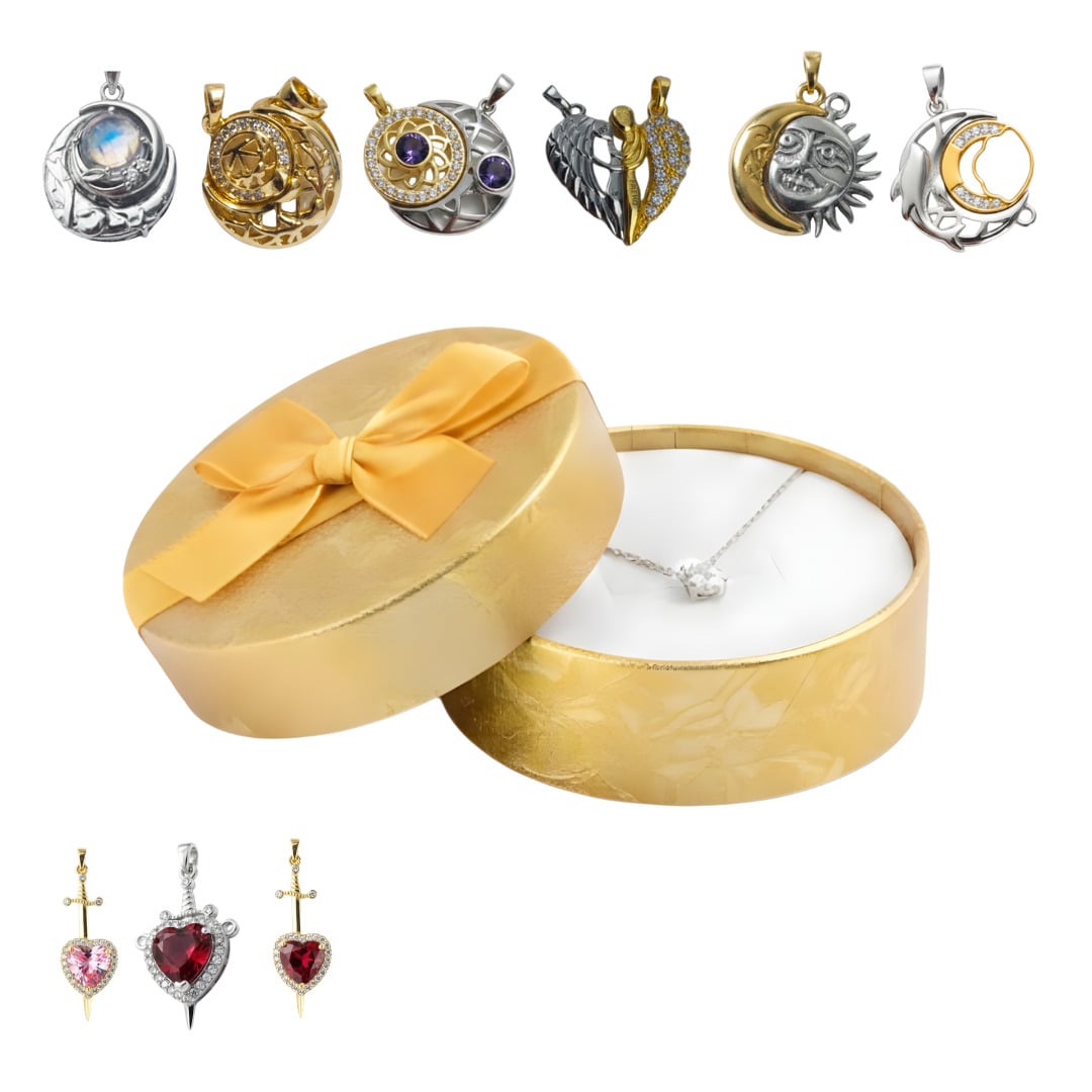 COFRE CON COLLAR JUEGO DE COLLARES PARA PAREJAS / REGALO PERFECTO PARA TU PAREJA - 1