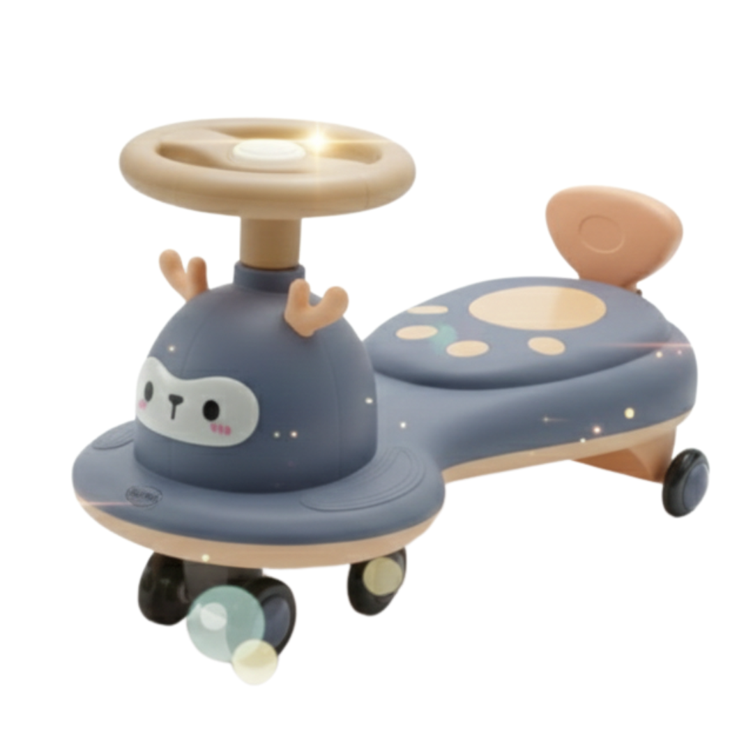 COCHE DE ARRASTRE PARA NIÑOS Y NIÑAS CORREPASILLOS / MUSICAL LUCES LED RUEDAS Y GIRO 360° DISEÑO RENO - 1