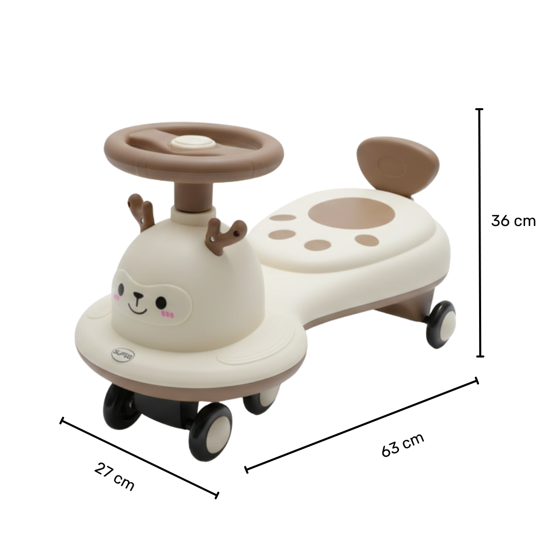 COCHE DE ARRASTRE PARA NIÑOS Y NIÑAS CORREPASILLOS / MUSICAL LUCES LED RUEDAS Y GIRO 360° DISEÑO RENO - 4