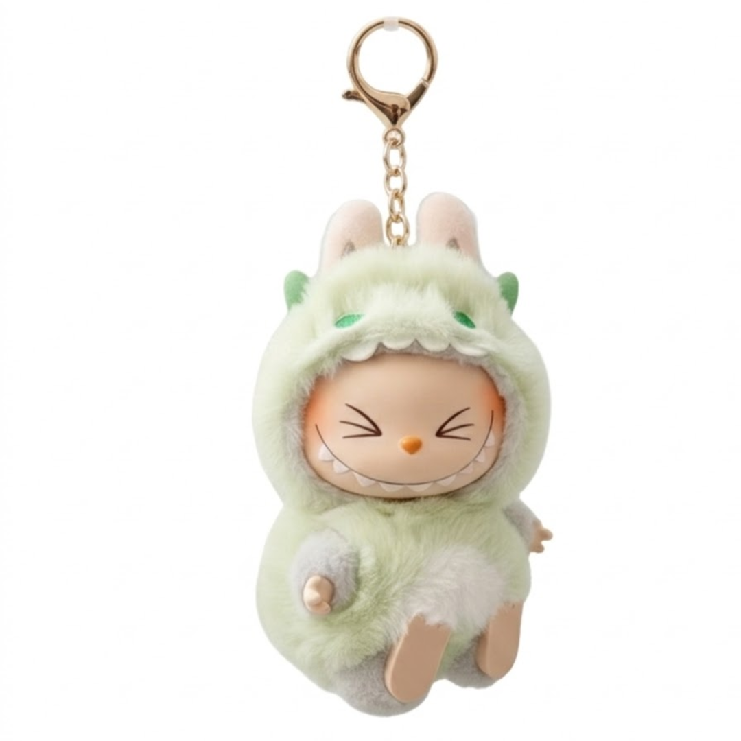LABUBU MUSICAL + ROPA DINO MINI PELUCHE LLAVERO DISEÑO SORPRESA PARA NIÑOS Y ADULTOS / CUTE KAWAII AESTHETIC - 1